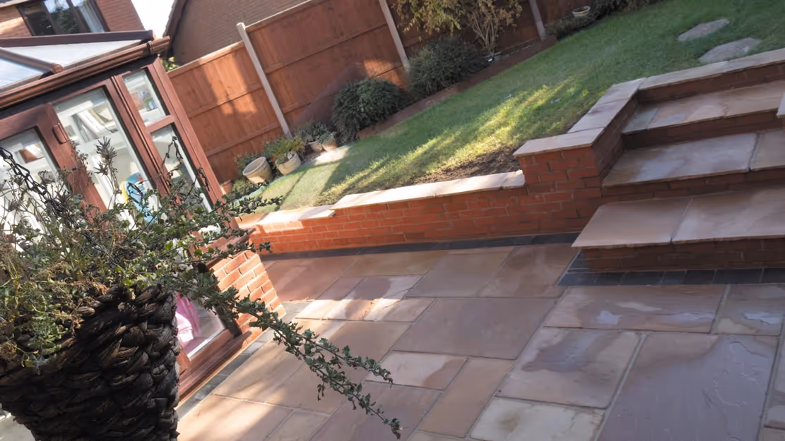 Garden build before completion